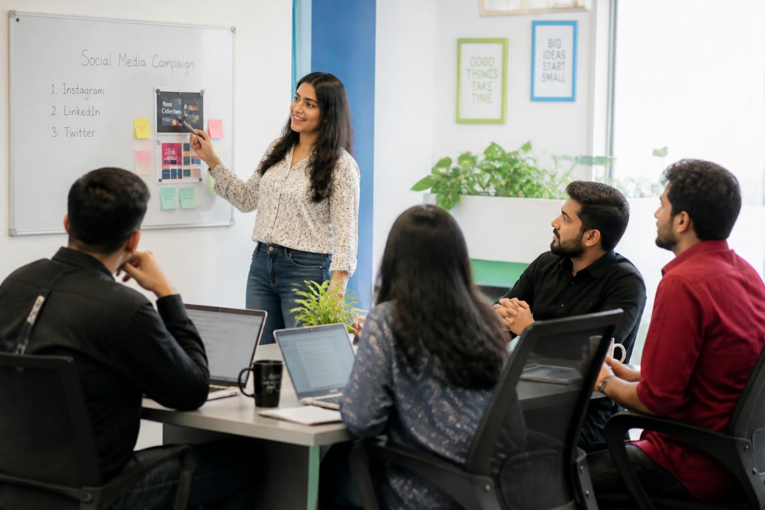 Grova India team collaborating in the Navi Mumbai office